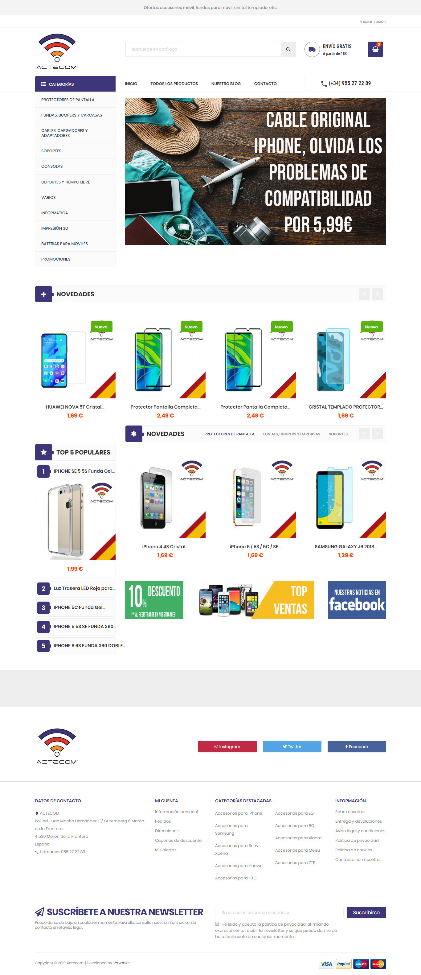 desarrollo tienda online venta accesorios móvil barcelona