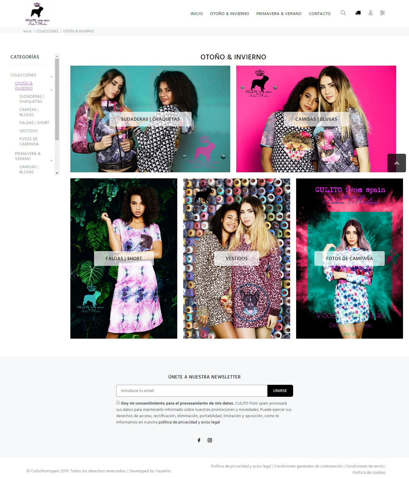 desarrollo tienda online de ropa para mujer españa