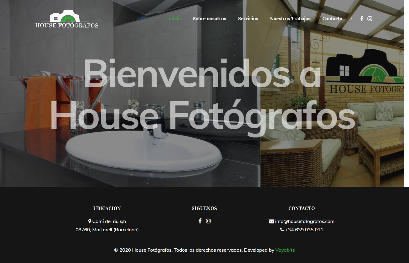 Desarrollo web informativa web inmobiliaria House Fotógrafos Martorell