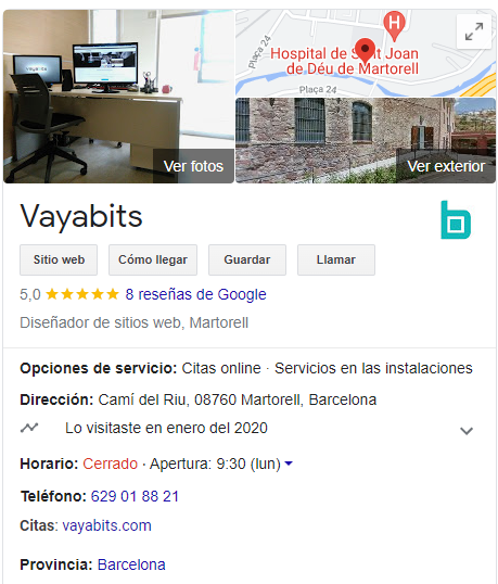 Ficha google Vayabits